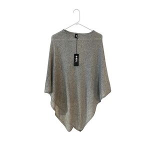 Beryll 100% cashmere Gray Poncho OSFA